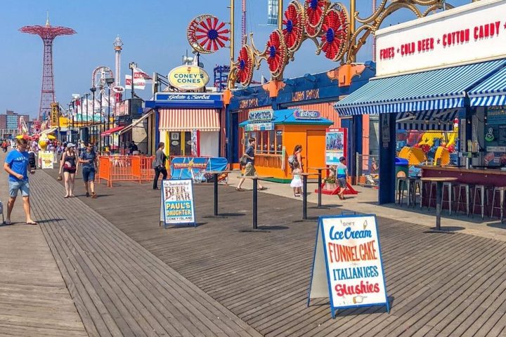 a group of people at a bus stop